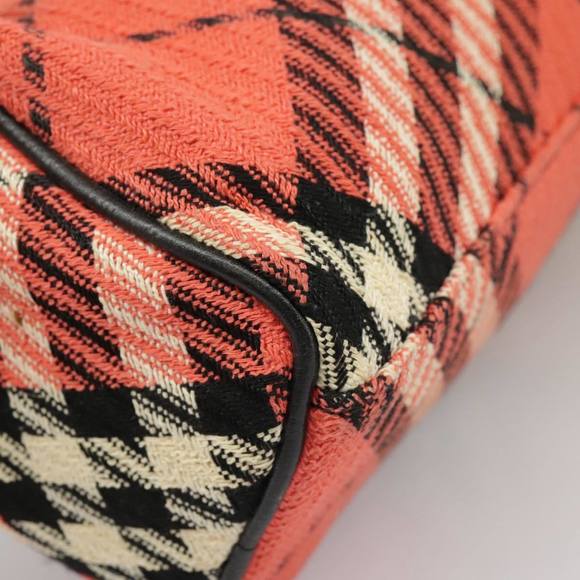 BURBERRY Nova Check Blue Label Hand Bag Canvas Red Auth 100639 - Picture 16 of 16